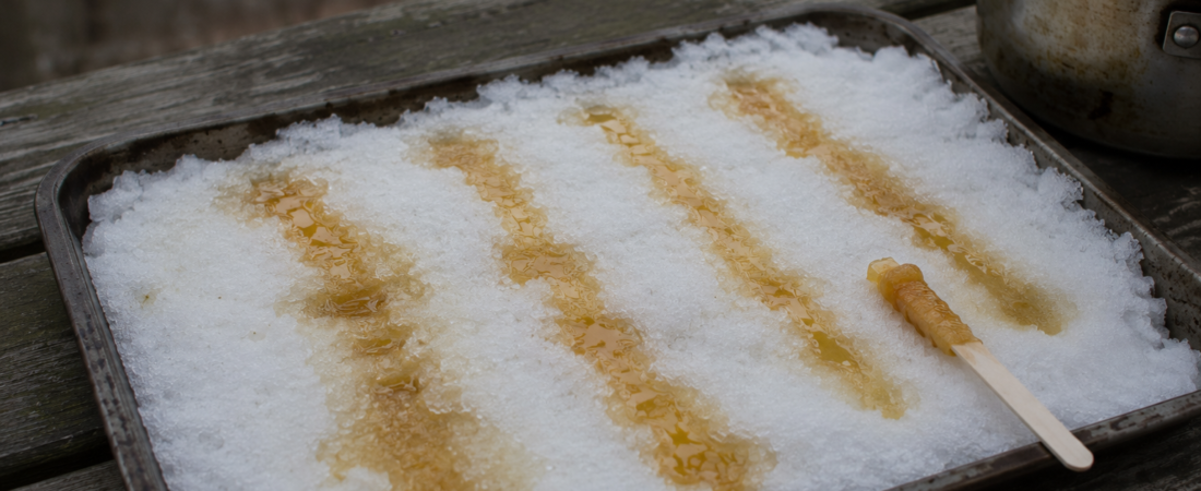 Maple Taffy on Snow