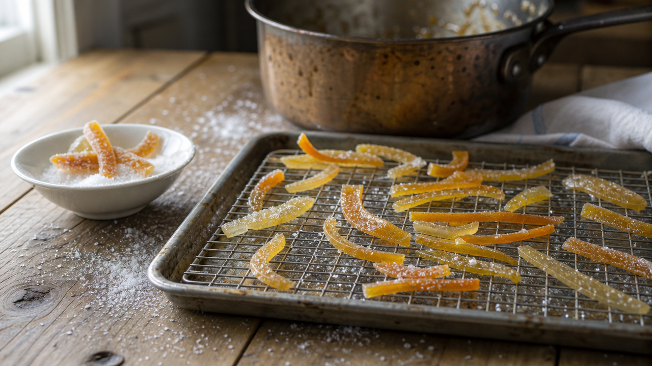 How to Make Candied Orange Peel and Lemon Peel